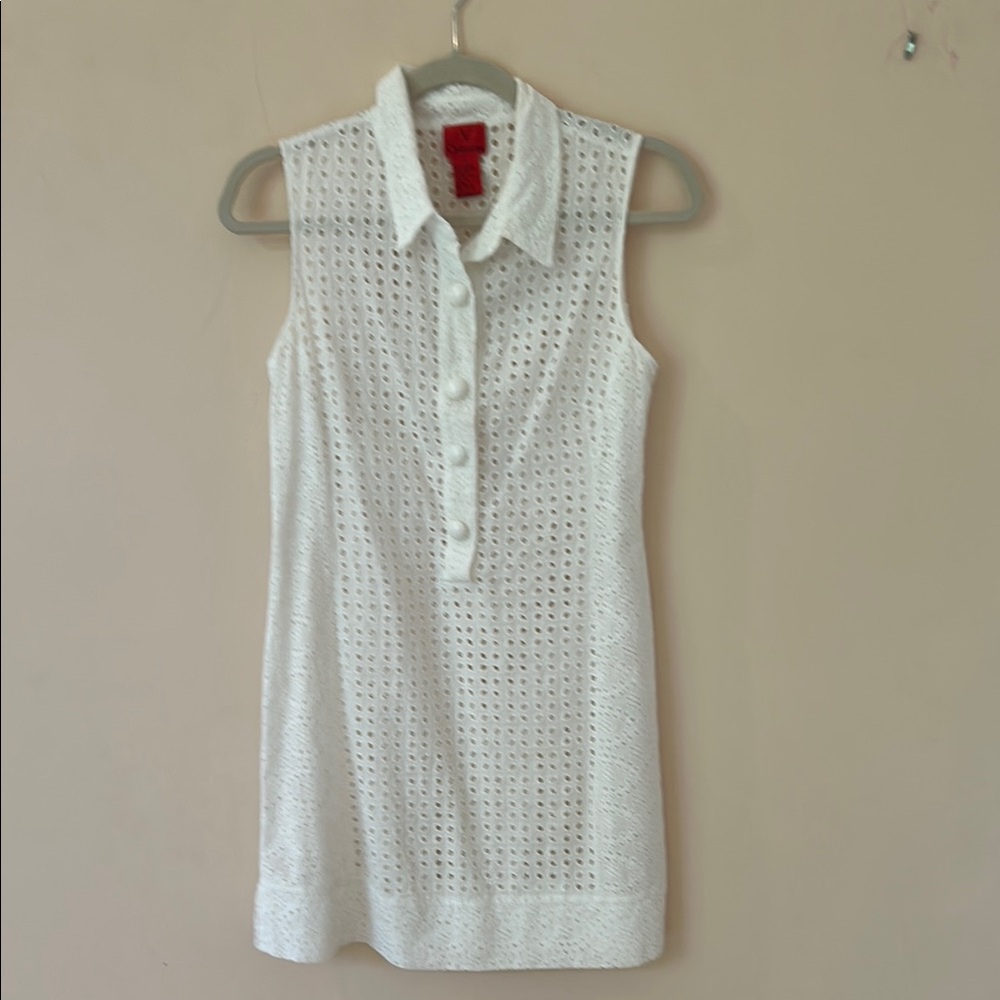 White eyelet dress